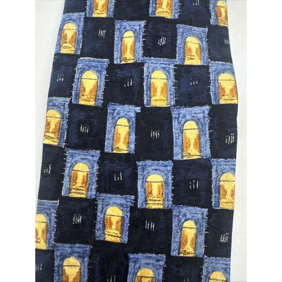 Villa Bolgheri Mens Silk Tie Vintage Made in‎ Italy Necktie Retro - Picture 7 of 8